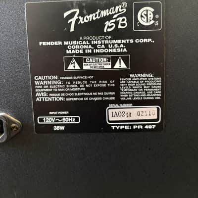 Fender Frontman 15B 2000s - Black image 8