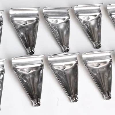 (10) Slingerland Bass Drum Tension Rods & Claws, Original Washers, NEAR MINT CONDITION - 1960's-70's / INSPECTED & TESTED image 2