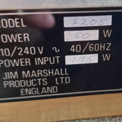 Marshall Jcm800 2205 Mitte ´80er - Schwarz image 2