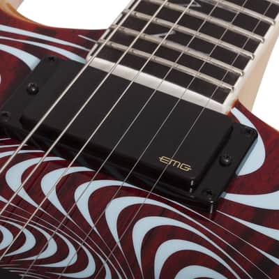 Schecter Goregehn Cocobolo Electric Guitar. Psychic Bullseye image 8