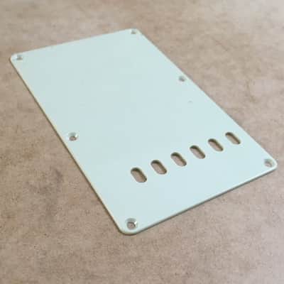 Fender Vintage Spec Aged White Relic Tremolo Cover Strat Back Plate Mint Green image 7