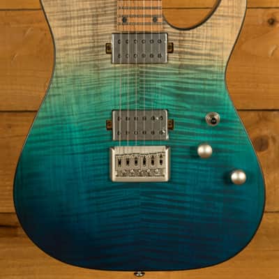 Schecter C-1 Standard Plus - Roasted Maple - Blue Fade image 1