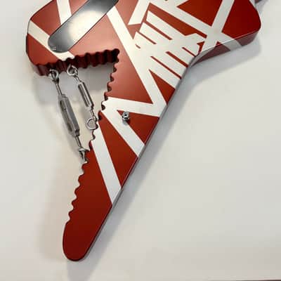 EVH Shark 2019 Burgundy/Silver Stripes image 16
