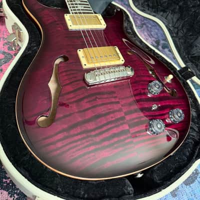 PRS 25th Anniversary Hollowbody II 10 Top Piezo in Purple Iris with Anniversary Case image 9
