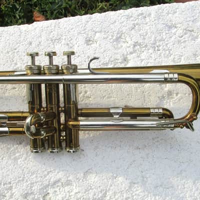 Getzen 90 Deluxe Trumpet, 1949, USA, Gold Lacquer, Tags, Case, Very Clean image 4