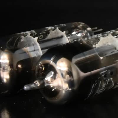 2x Mullard M8162/12AT7WA/CV4024 Top Square Getter Made in Gt. Britain Amplitrex Tested image 7