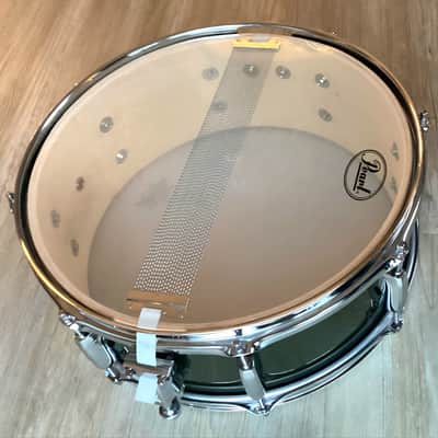 Pearl Export Holzsnare 14x5 Anfang der 2000er Dunkel grün image 6