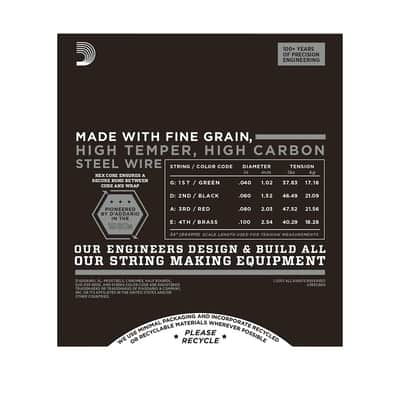 ECB84 Chromes Bass Custom Light 40-100 Long Scale D'Addario image 3