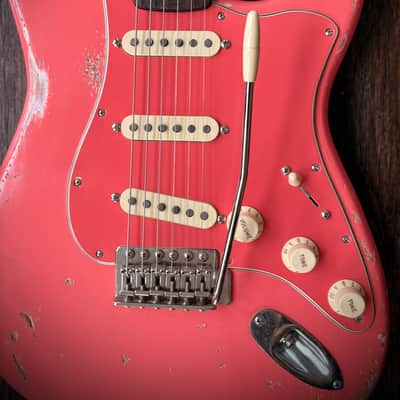 S C H E M A T I C A   ST Type Custom Relic Tahitian Coral matching Headstock and PG w/ Fender ‘57/‘62 pickups image 7