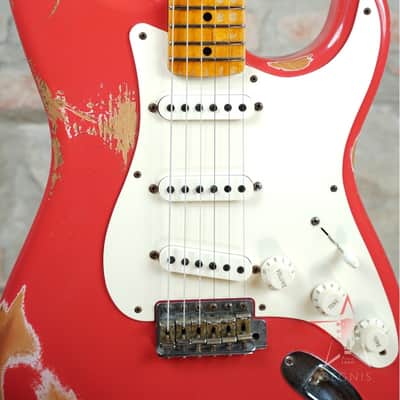 FENDER CUSTOM SHOP Stratocaster 1956 Reissue Relic - 2013 - Fiesta Red image 6