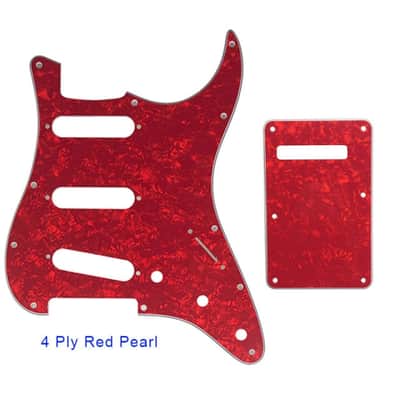 Guitar Pickguard With Back Plate Suit For USA/Mexico Fender Strat Standard SSS ST-3 ply white image 17