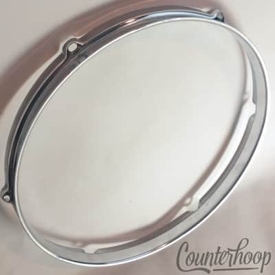 Rogers Tall-Boy 13"Tom Drum Rim/Hoop 6-Hole Triple Flange Chrome Vintage 50s USA image 1