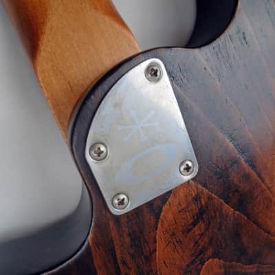 Offbeat Guitars "Priscilla" Bass - Distressed Pine Body, EMG Geezer Butler P/U, Aged Brass Pickguard image 10