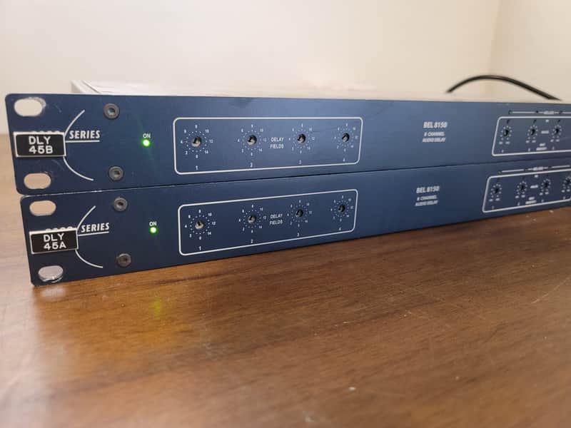Pair BEL Digital Audio BEL 8150 professional 8-channel audio delay processors. image 1
