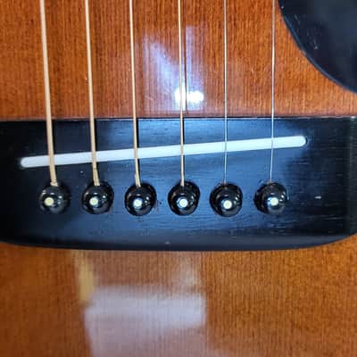 Vintage 1991 Sigma Martin DM-4S by C.F. Martin Acoustic Electric Guitar Korea Sunburst Pro Setup New Strings Original Hard Shell Case image 3