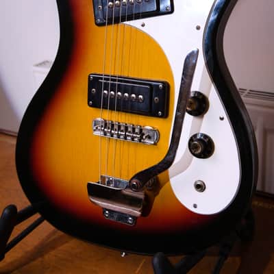 Kiso Suzuki Made in Japan MIJ Vintage Lawsuit Era Mosrite Copy Guitar 1980s - 3T Sunburst image 5