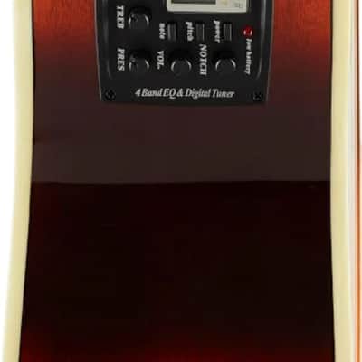 Washburn EA15ITB Festival Series Mini Jumbo Cutaway Mahogany Neck 6-String Acoustic-Electric Guitar image 5