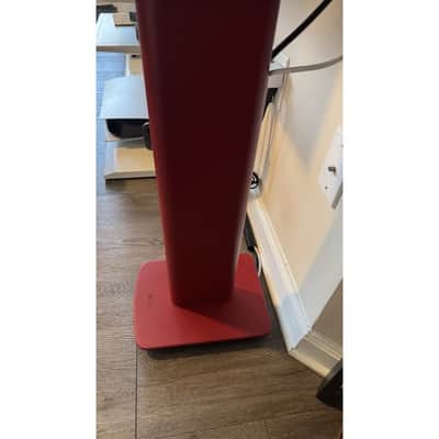KEF LS50 Wireless II Active Bookshelf Speakers Pair 2021 Red & S2 OEM Stands image 7
