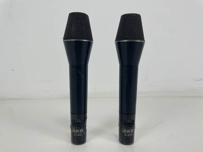 AKG - D222 - TWOWAYCARDIOID® Dynamic Microphone - Matched Pair - 1 Broken Grill - Inc. Specs/FQ-Sheet image 1