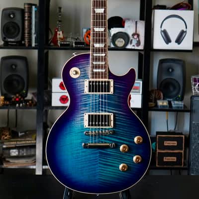 Gibson Les Paul Traditional Blueberry Burst Reverse Chevron Top 2018 image 25