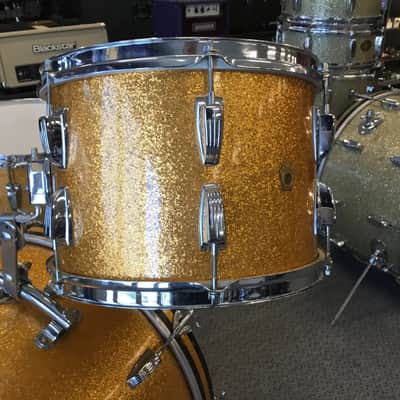 Vintage Ludwig USA Super Classic Shells / Drum Kit / 3 Drums / Gold Sparkle image 7