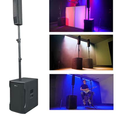 (2) Rockville TITAN COLUMN 12 Pro/DJ Powered Array Speakers w/12" Subs+Carry Bag image 7