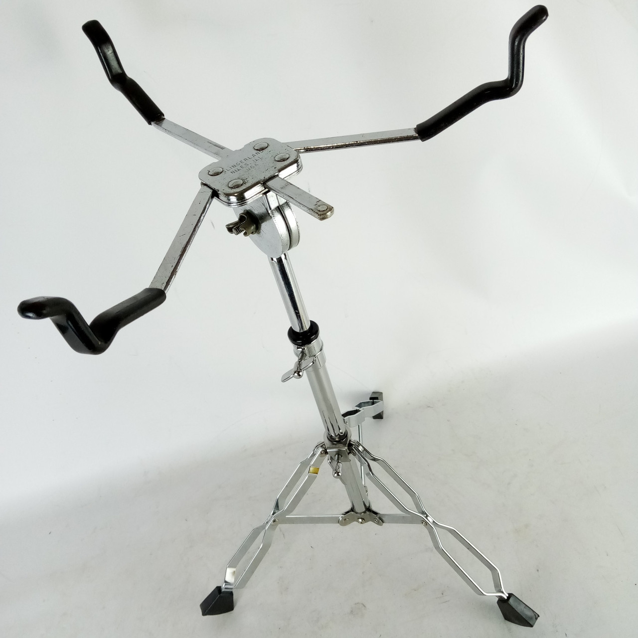 Slingerland Snare Drum Stand#802 Flush Ratchet Basket+Taiwan Tripod Base Vintage — main photograph