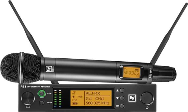 Electro-Voice RE3 ND76 Handheld Wireless Microphone System Group 6M image 1
