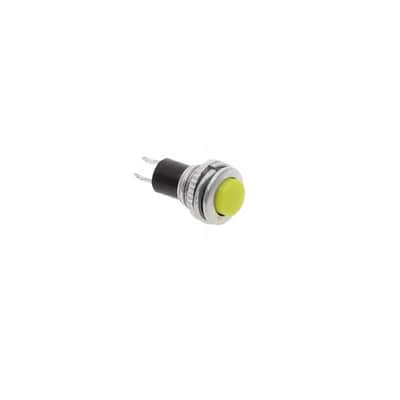 Guitar Momentary Kill Switch Yellow Momentary Push Button 10MM Flush Mount 4.1mm with 14" 22Ga wire image 3