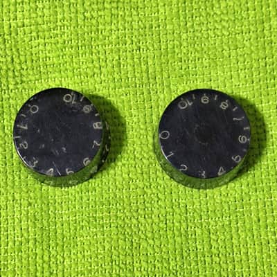 Original 1960's Gibson Black Barrel Speed Knob Set #2 - Les Paul, Junior, Special Melody Maker image 4