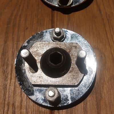 Gretsch Stop Sign Gretsch vintage "fisheye" tom bracket. 1970s - Chrome image 3