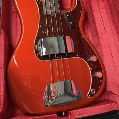 Fender Custom Shop 1966 Precision Bass Closet Classic - Candy Tangerine with Painted Headcap image 11