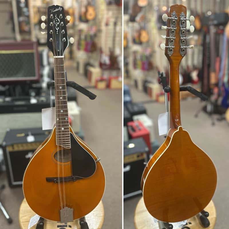 Kentucky KM-272 Deluxe Oval Hole A-Style Mandolin Transparent Amber w/ Case image 1