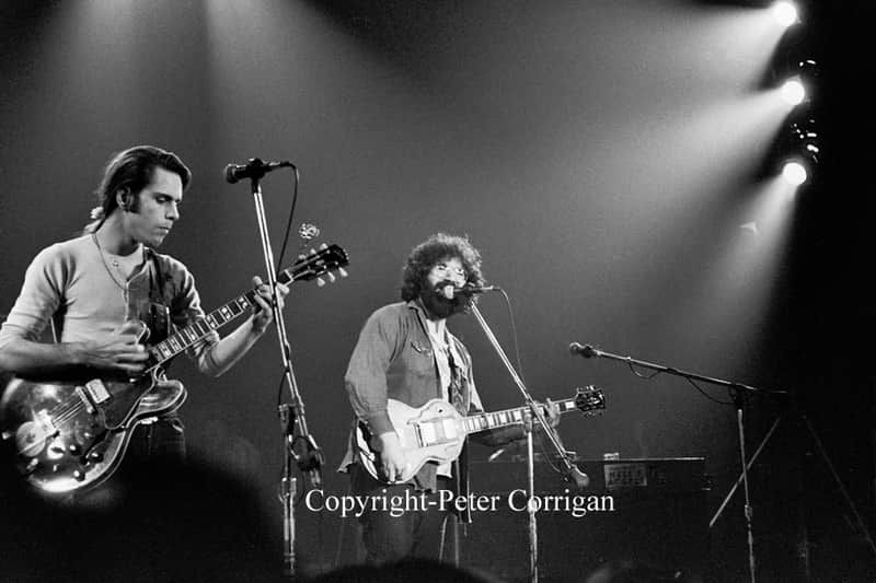 Grateful Dead Jerry Garcia playing his Gibson Custom "Peanut Guitar"  36x24 Concert Photo-1971 image 1