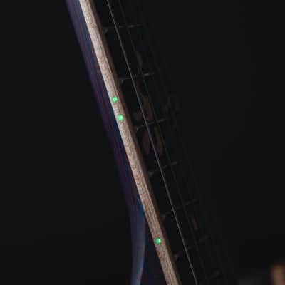 Lindo Koya Electric Guitar | Composite Neck | Luminlays | Five Elements Kanji Fretboard Inlays in Maple and Abalone Sea Shell | Japanese Wilderness Art | Designed in Bristol, UK image 11