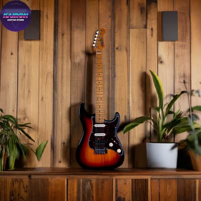 Jet Guitars JS-400 JS400 SB, HSS Ceramic pickups, solid basswood body, 22 frets roasted maple neck, 2 point tremolo Free Setup image 1