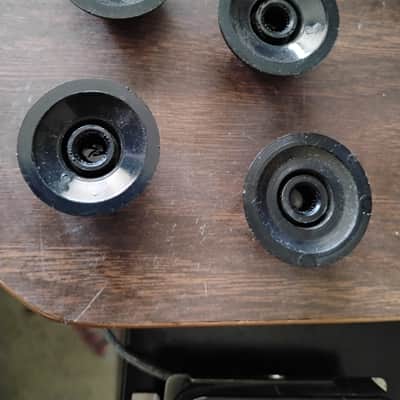 1968 - early '69 Gibson Les Paul Custom 'Witch hat' Knobs, gold inserts excellent condition, vintage original luthier parts for project or restoration. 68 1969 60s. image 3