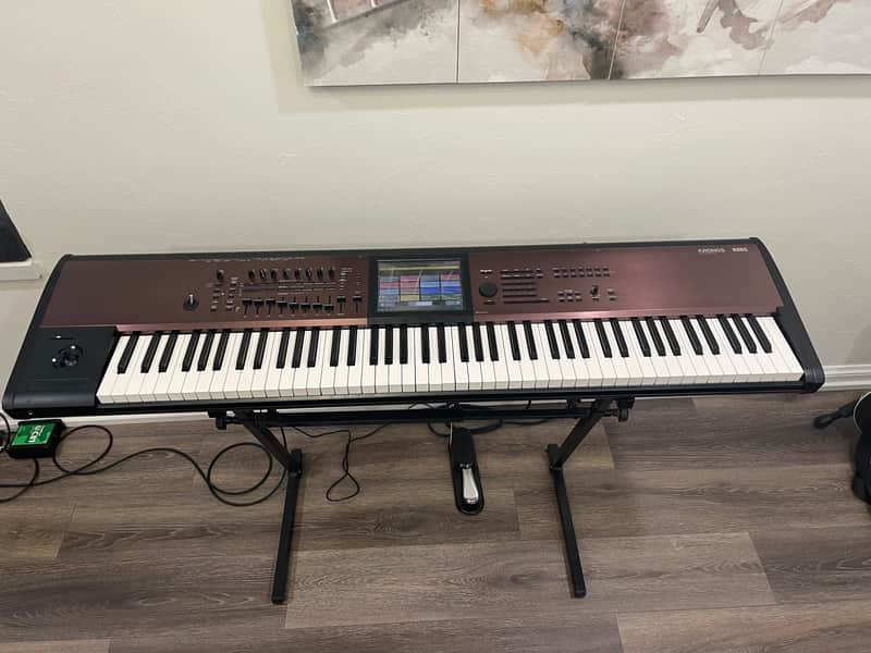 Korg Kronos LS 88 Workstation 2010s - Maroon image 1