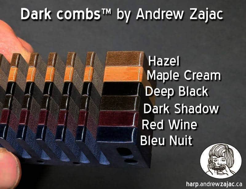 Andrew Zajac Custom Harmonica Comb for Hohner Golden Melody in Caramel Brown image 1