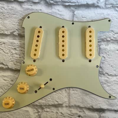 PRS SE Silver Sky Mint Green Guard and Cream Parts image 1