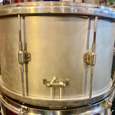 Vintage Leedy 1920s “8x14” ‘Multi-Model’ Nickel Over Brass Snare Drum image 4