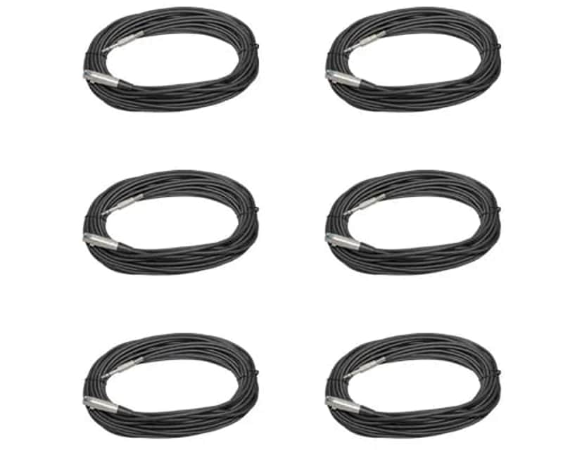 Immagine 6 Mic Cords 50 Ft Foot Shielded Xlr Female To 1/4 Trs Balanced Microphone Cables - 1