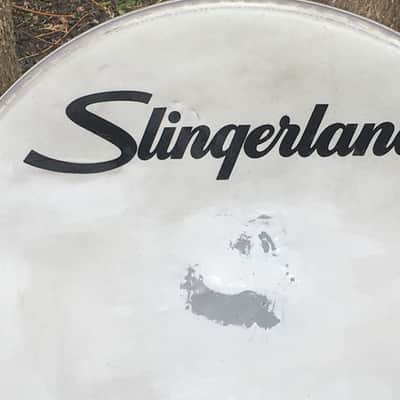 Vintage Slingerland Kick Bass Drum Batter Head 20” USA Script Logo Coated 1960s! image 2