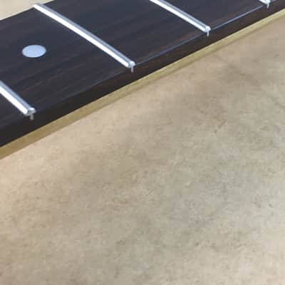 Lefty USA Made Musikraft Custom Aged Relic Strat Guitar Neck Amber Satin Fully Loaded Tuners image 5