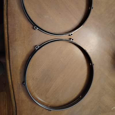 Unbranded 2 12" Nickel Plated Die Cast Drum Hoops - Nickel image 1