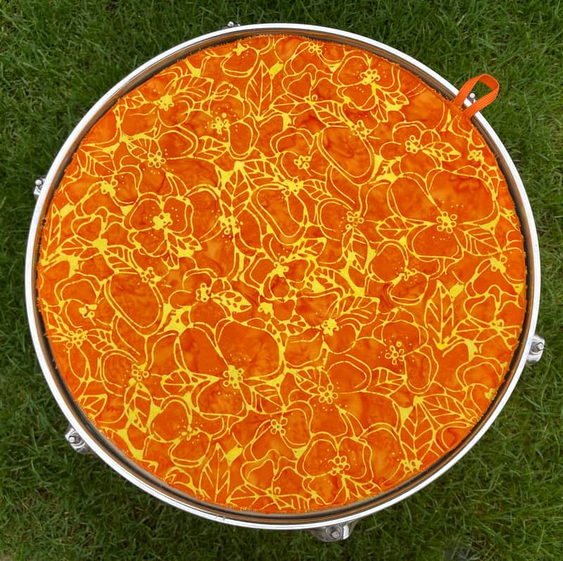 13" single layer Drum Bunny cloth drum cover - dampener - partial mute - compare to Drum Tortillas - Quesadilla - Big Fat Snare image 1