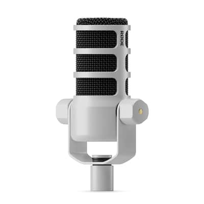 RODE PodMic Broadcast-Grade Dynamic Microphone for Podcast Application - White image 2