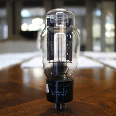 Sylvania JAN CHS 5U4G VT244 - Coke Bottle - Hanging Filament - D Getter - 1940s - Ribbed Black Plates, NOS Tube image 13