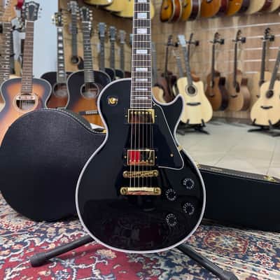 Gibson GIBSON Les Paul Custom with Ebony Fingerboard Gloss Ebony 2023 2023 - Ebony Fingerboard Gloss Ebony image 2