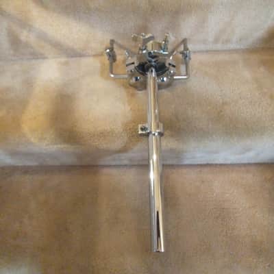Ludwig Heavy duty chrome double tom mounting post, ball & socket w/ memory locks - clean! image 8